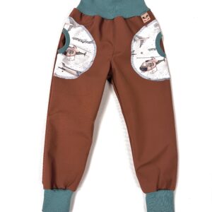 Jarné softshellové nohavice pre malého PILOTA