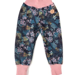 Softshellové nohavice - tmavé listy - zimné