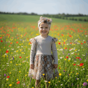 Princeznovské tylové šatičky s čelenkou - béžové