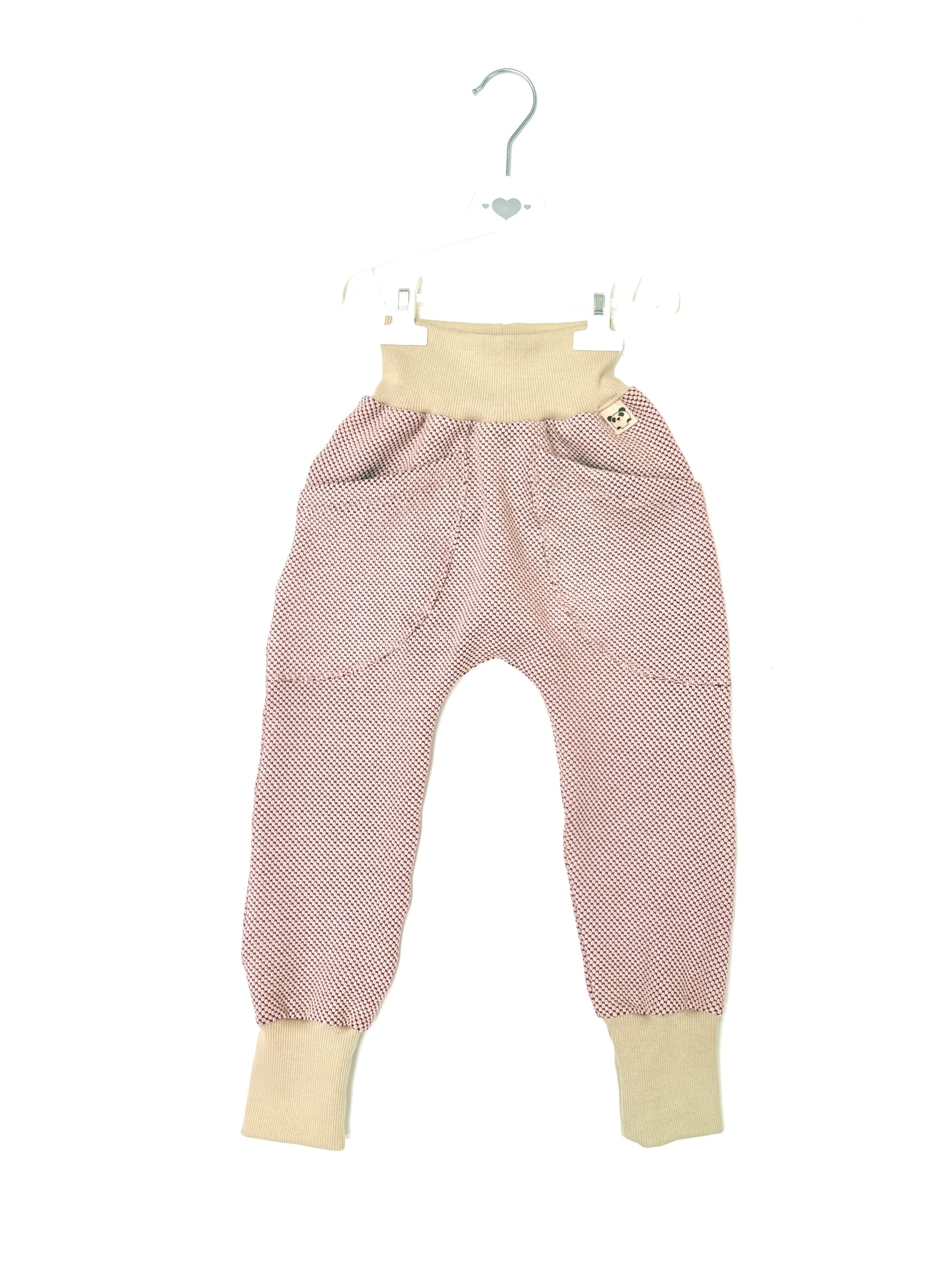 Pudlové tepláky - rastúce - old pink