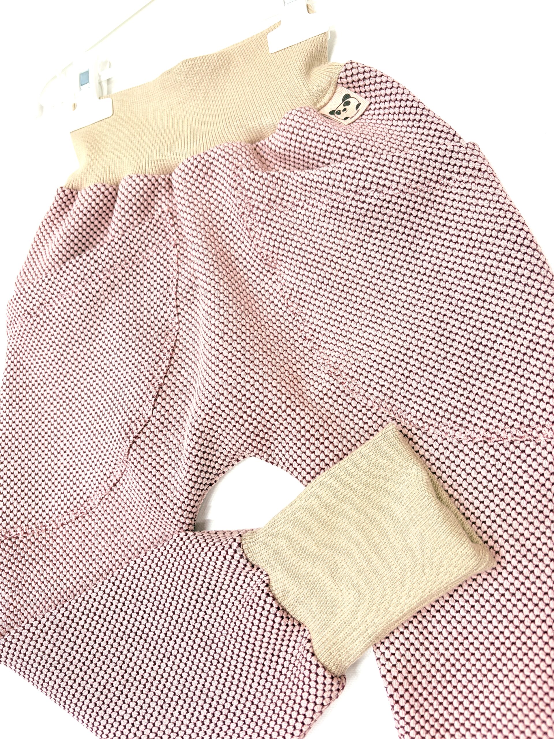 Pudlové tepláky - rastúce - old pink – Obrázok 3